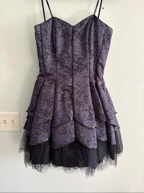 Masquerade Black formal strapless mini 11/12